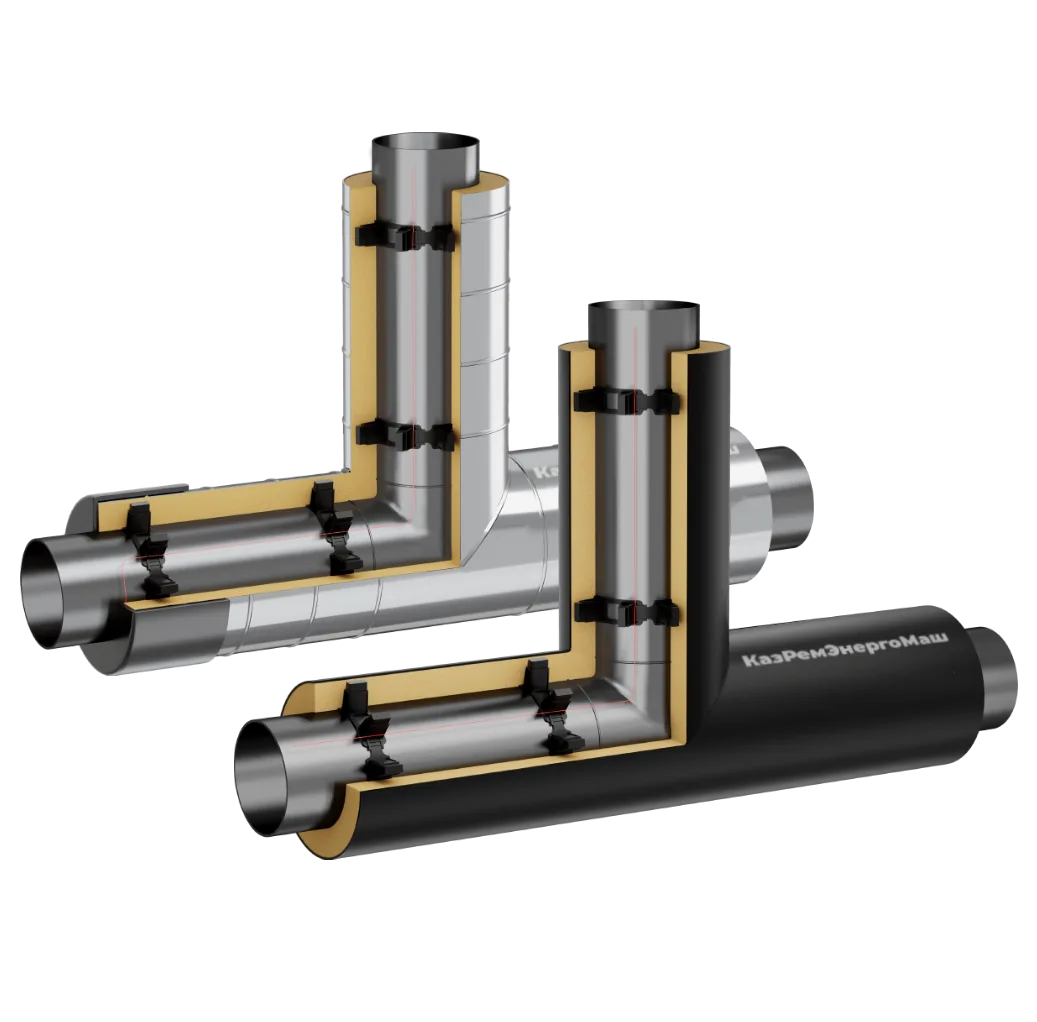 Тройники стальные ППУ
